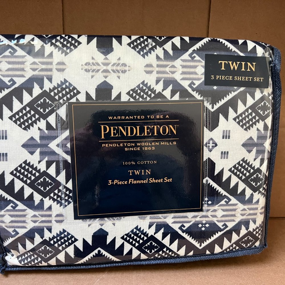New Pendleton 3 Piece TWIN Flannel Sheet Set